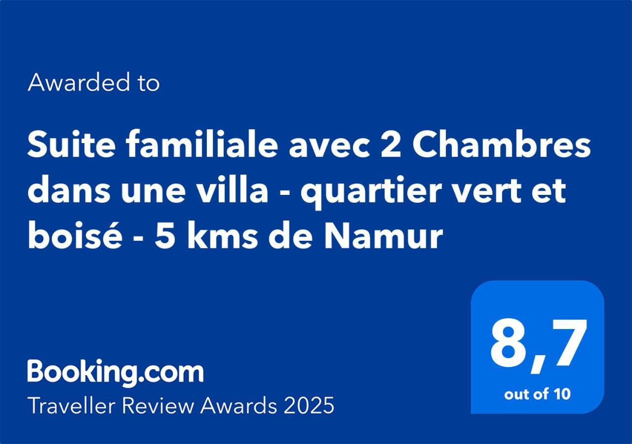 Suite Familiale Avec 2 Chambres Dans Une Villa - Quartier Vert Et Boise - 5 Kms De Namur Dış mekan fotoğraf